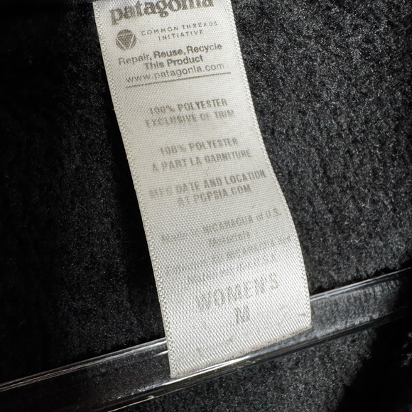 Patagonia Retool Snap-T Pullover Black Size Medium Womens Polartec Fleece - Picture 4 of 7